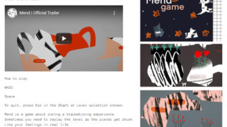 猫系ACT「Mend Game」（.99）がitch.ioにて無料！